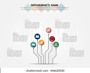 Infographic template, Eps10, vector illustration, For presentations, brochures, banners, website graphics.