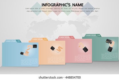 Infographic template, Eps10, vector illustration, For presentations, brochures, banners, website graphics.