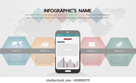 Infographic template, Eps10, vector illustration, For presentations, brochures, banners, website graphics.