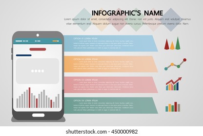 Infographic template, Eps10, vector illustration, For presentations, brochures, banners, website graphics.