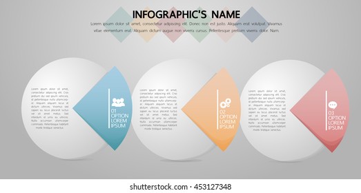Infographic template, Eps10, vector illustration, For presentations, brochures, banners, website graphics.
