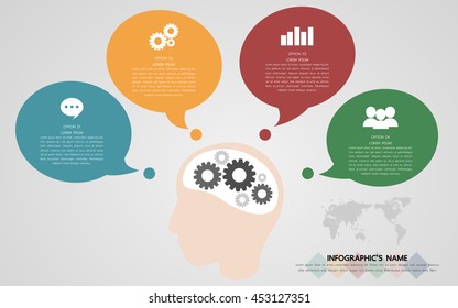 Infographic template, Eps10, vector illustration, For presentations, brochures, banners, website graphics.