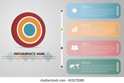Infographic template, Eps10, vector illustration, For presentations, brochures, banners, website graphics.