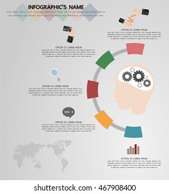 Infographic template, Eps10, vector illustration, For presentations, brochures, banners, website graphics.