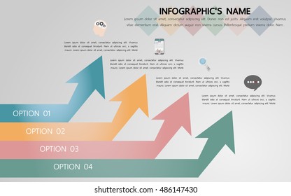 Infographic template, Eps10, vector illustration, For presentations, brochures, banners, website graphics.