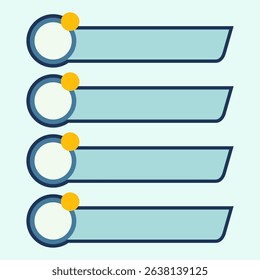  infographic template features a clean design with horizontal blue bars and circular icons, ideal for presenting lists, steps, or data in a structured.Perfect for business presentations