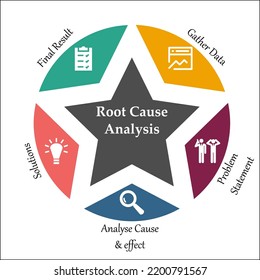 Infographic Template Five Step Root Cause Stock Vector (Royalty Free ...