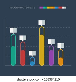 Infographic template. Flat design. Vector illustration