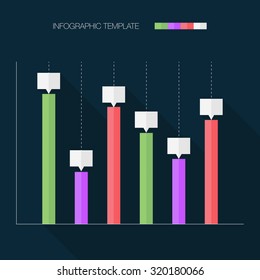 Infographic template. Flat design. Vector illustration