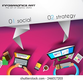 plantilla de infografía con iconos planos de la interfaz de usuario para la clasificación por equipos. Ideal para la visualización de estudios de marketing, clasificación de características, ilustraciones de estrategia, optimización de seo y medios sociales. 