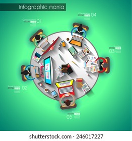 infographic template with flat UI icons for ttem ranking. Ideal to use for marketing studies display, features ranking, strategy illustrations, seo optimization and social media. 