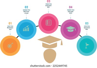 Infographic Template Flow Flat Info