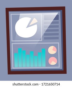 Infographic template flowchart, data image presentation, statistics, analitic brief. Chart elements vector business infographics, data template, graph and bar chart vector presentation