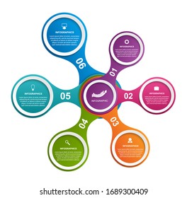 Infographic template in the form of metabolic. Design elements.