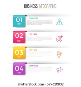 Infographic template for four options , steps or process. Perfect for workflow layout, annual report, business concept