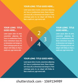 Infographic template in four steps