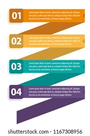 Infographic template in four steps