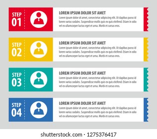 Infographic template in four steps