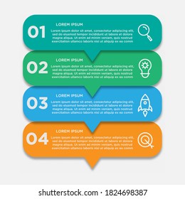 Infographic template in four steps