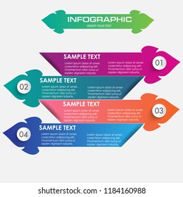 Infographic template with four steps or options, workflow, process diagram, vector eps10 illustration