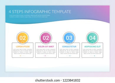 Infographic template with four steps or options, workflow, process diagram, vector eps10 illustration