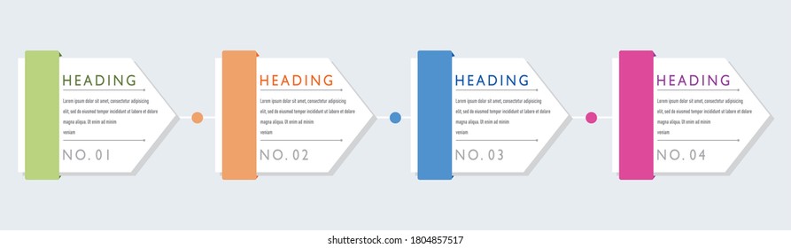  infographic template with four steps or options, process chart, vector eps10 illustration