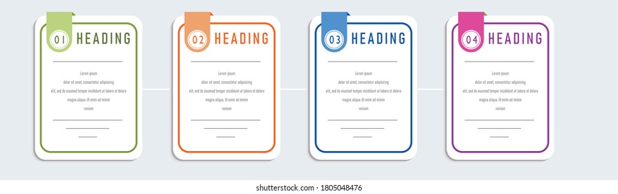  infographic template with four steps or options, process chart, vector eps10 illustration