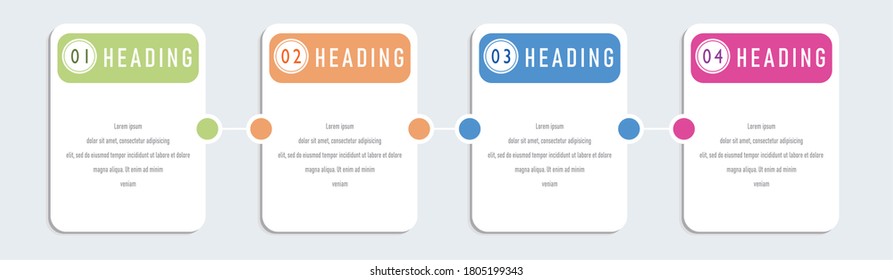  infographic template with four steps or options, process chart, vector eps10 illustration
