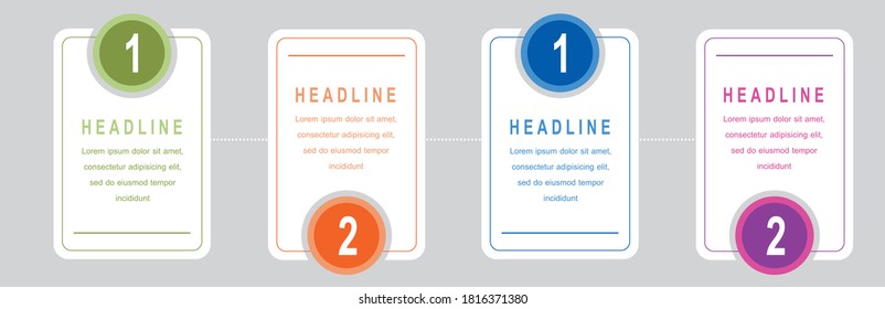 infographic template with four steps or options, process chart, vector eps10 illustration