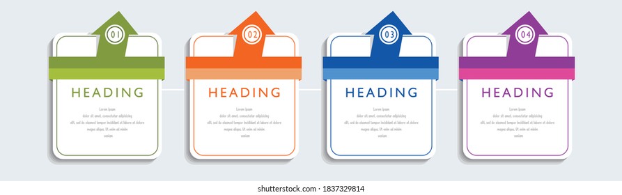 infographic template with four steps or options, process chart, vector eps10 illustration