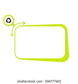 Infographic template. Frame to fill your text and Recycling icon.  Vector image. 