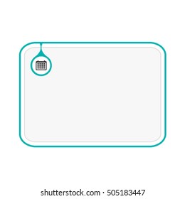 Infographic template. Frame to fill your text and calendar icon. Vector image.

