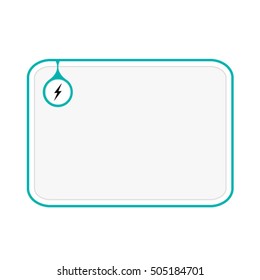 Infographic template. Frame to fill your text and lightning icon. Vector image.
