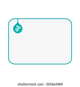 Infographic template. Frame to fill your text and gears icon. Vector image.
