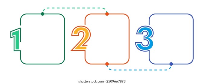 Opção 3 do processo de linha de tempo do quadro do modelo de infográfico