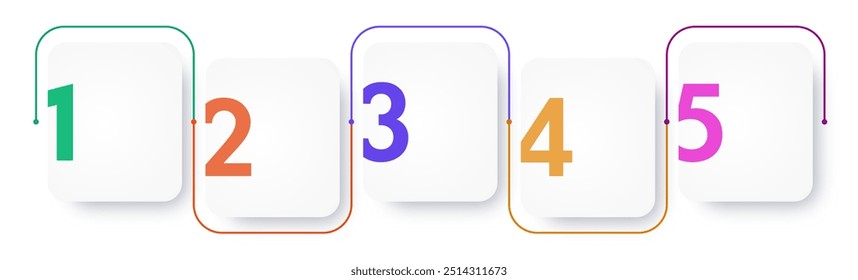 Proceso de línea de tiempo de Vector de marco de Plantilla de infografía