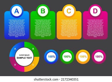 infographic template with full color. designs for banners, presentations and more.