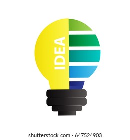 infographic Template geometric Light bulbs banner . vector illustration