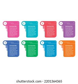 infographic template for growth, education, business. eight steps digital infographic template. annual report, internet, web, business, magazine information template