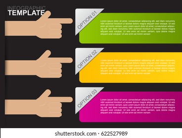 Infographic template hands style vector illustration no.3