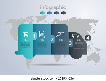 infographic template have step or option.vector illustration style design for business,class or shop online,presentation.