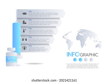infographic template have step or option.vector illustration style design for business,class or shop online,presentationvirus,corona,vaccine,covid-19,brand.
