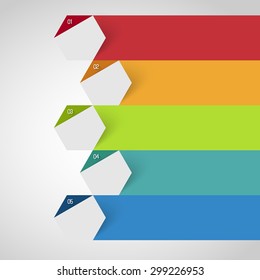 infographic template with hexagons, option steps