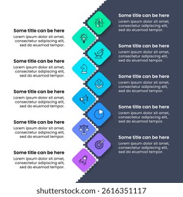 Infographic template with icons and 10 options or steps. Timeline. Can be used for workflow layout, diagram, banner, webdesign. Vector illustration