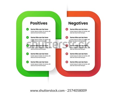 Infographic template with icons and 2 options or steps. Checklist. Can be used for workflow layout, diagram, banner, webdesign. Vector illustration