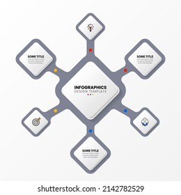 Infographic template with icons and 3 options or steps. Rectangle. Can be used for workflow layout, diagram, banner, webdesign. Vector illustration