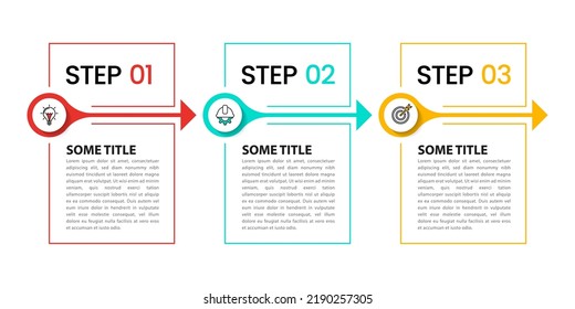 Infographic template with icons and 3 options or steps. Can be used for workflow layout, diagram, banner, webdesign. Vector illustration