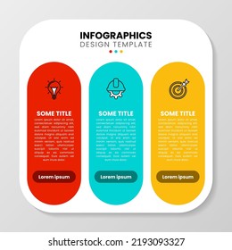 Infographic template with icons and 3 options or steps. Can be used for workflow layout, diagram, banner, webdesign. Vector illustration