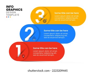 Infographic template with icons and 3 options or steps. Can be used for workflow layout, diagram, banner, webdesign. Vector illustration