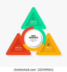 Infographic template with icons and 3 options or steps. Can be used for workflow layout, diagram, banner, webdesign. Vector illustration